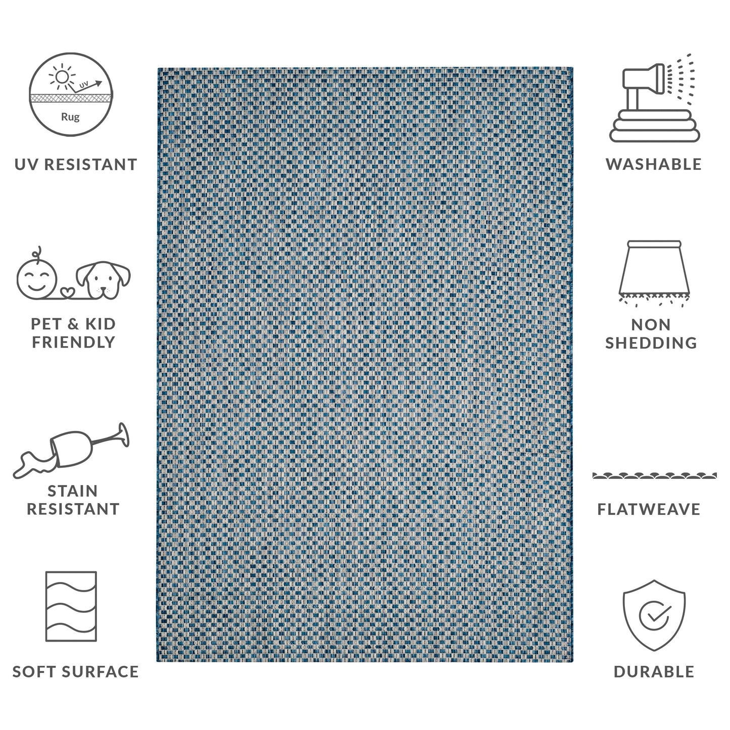 SAFAVIEH Courtyard Ragini Indoor/Outdoor Waterproof Patio Backyard Rug