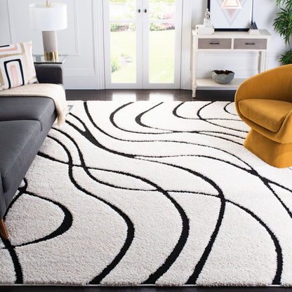 SAFAVIEH Florida Shag Staka Abstract Waves 1.2-inch Area Rug