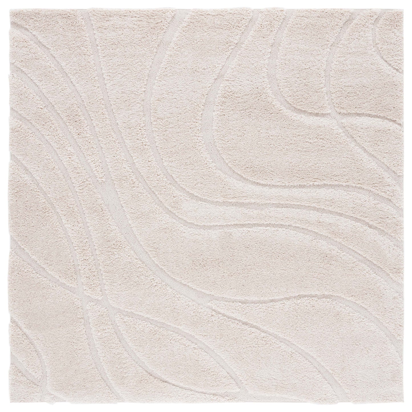 SAFAVIEH Florida Shag Staka Abstract Waves 1.2-inch Area Rug