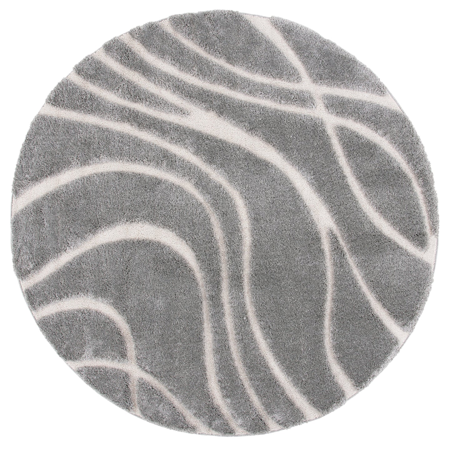 SAFAVIEH Florida Shag Staka Abstract Waves 1.2-inch Area Rug