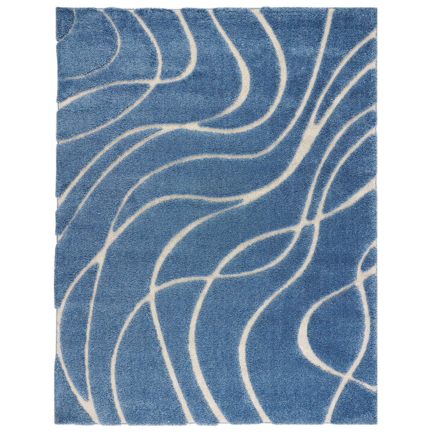 SAFAVIEH Florida Shag Staka Abstract Waves 1.2-inch Area Rug