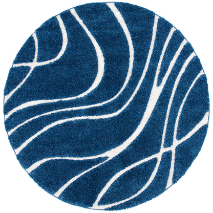 SAFAVIEH Florida Shag Staka Abstract Waves 1.2-inch Area Rug