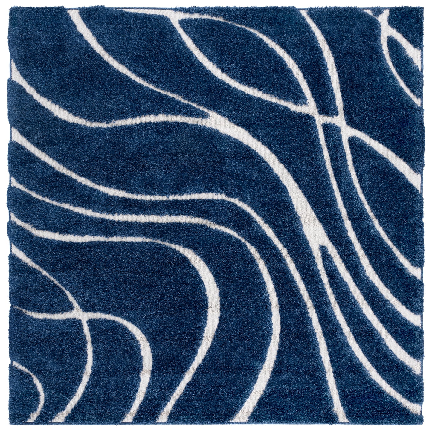 SAFAVIEH Florida Shag Staka Abstract Waves 1.2-inch Area Rug