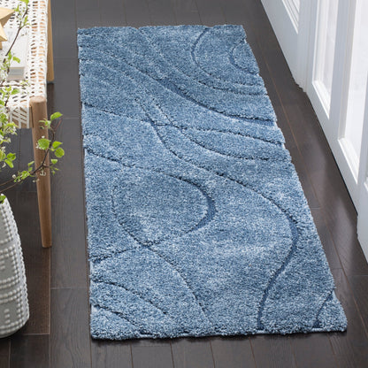 SAFAVIEH Florida Shag Staka Abstract Waves 1.2-inch Area Rug