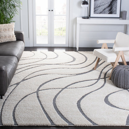 SAFAVIEH Florida Shag Staka Abstract Waves 1.2-inch Area Rug