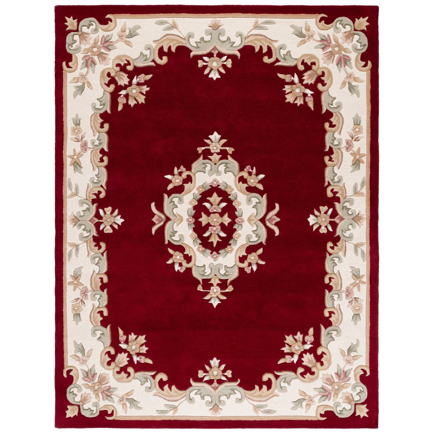 SAFAVIEH Handmade Aubusson Hale Traditional Wool Rug.