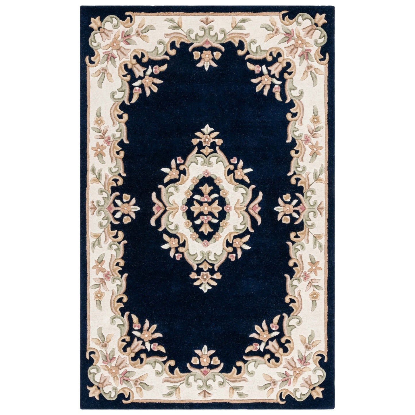 SAFAVIEH Handmade Aubusson Hale Traditional Wool Rug.