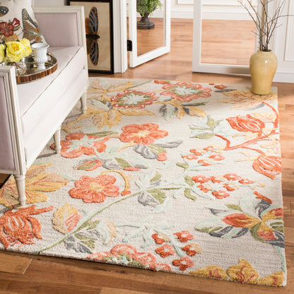 SAFAVIEH Handmade Blossom Hysnije Modern Floral Wool Rug