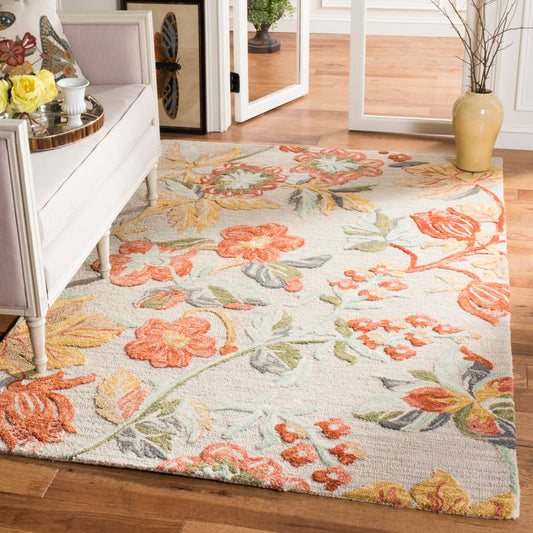 SAFAVIEH Handmade Blossom Hysnije Modern Floral Wool Rug