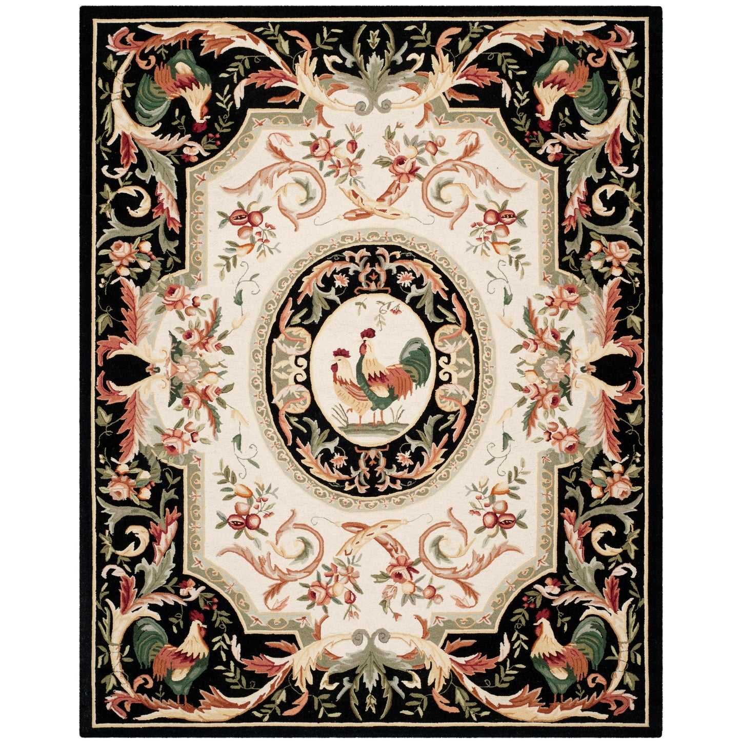 SAFAVIEH Handmade Chelsea Anni French Country Rooster Wool Rug