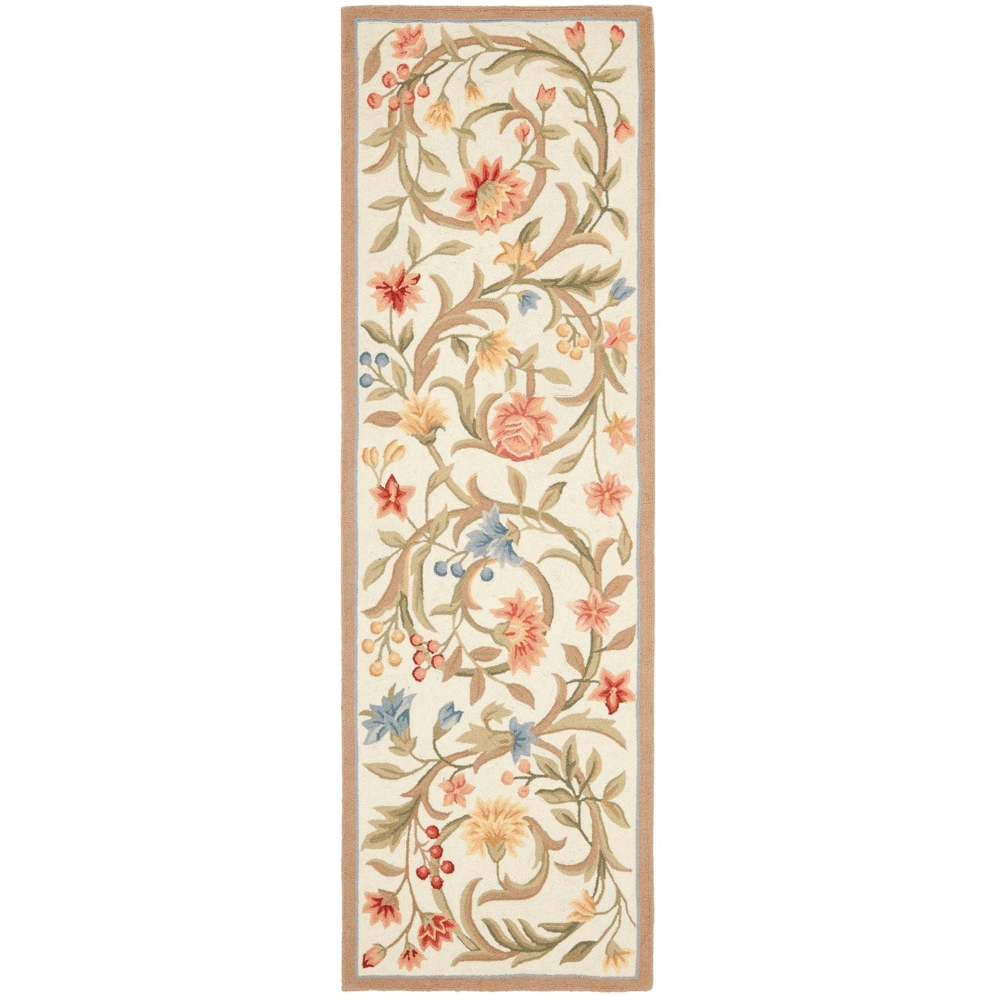 SAFAVIEH Handmade Chelsea Jacomine French Country Floral Scroll Wool