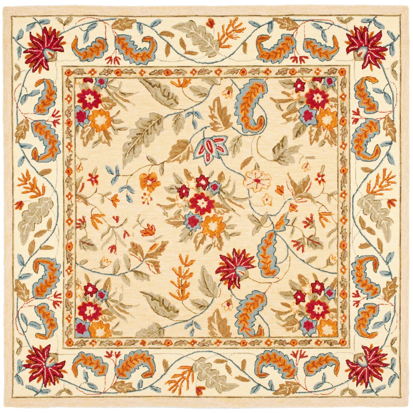 SAFAVIEH Handmade Chelsea Malda French Country Floral Wool Rug