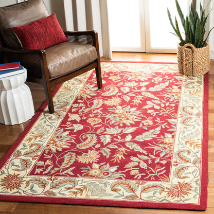 SAFAVIEH Handmade Chelsea Malda French Country Floral Wool Rug
