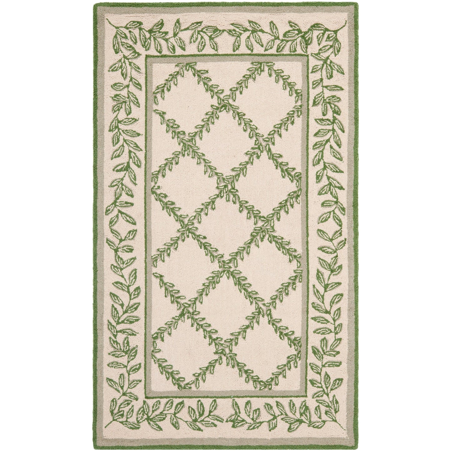 SAFAVIEH Handmade Chelsea Sunstripe Trellis French Country Wool Rug
