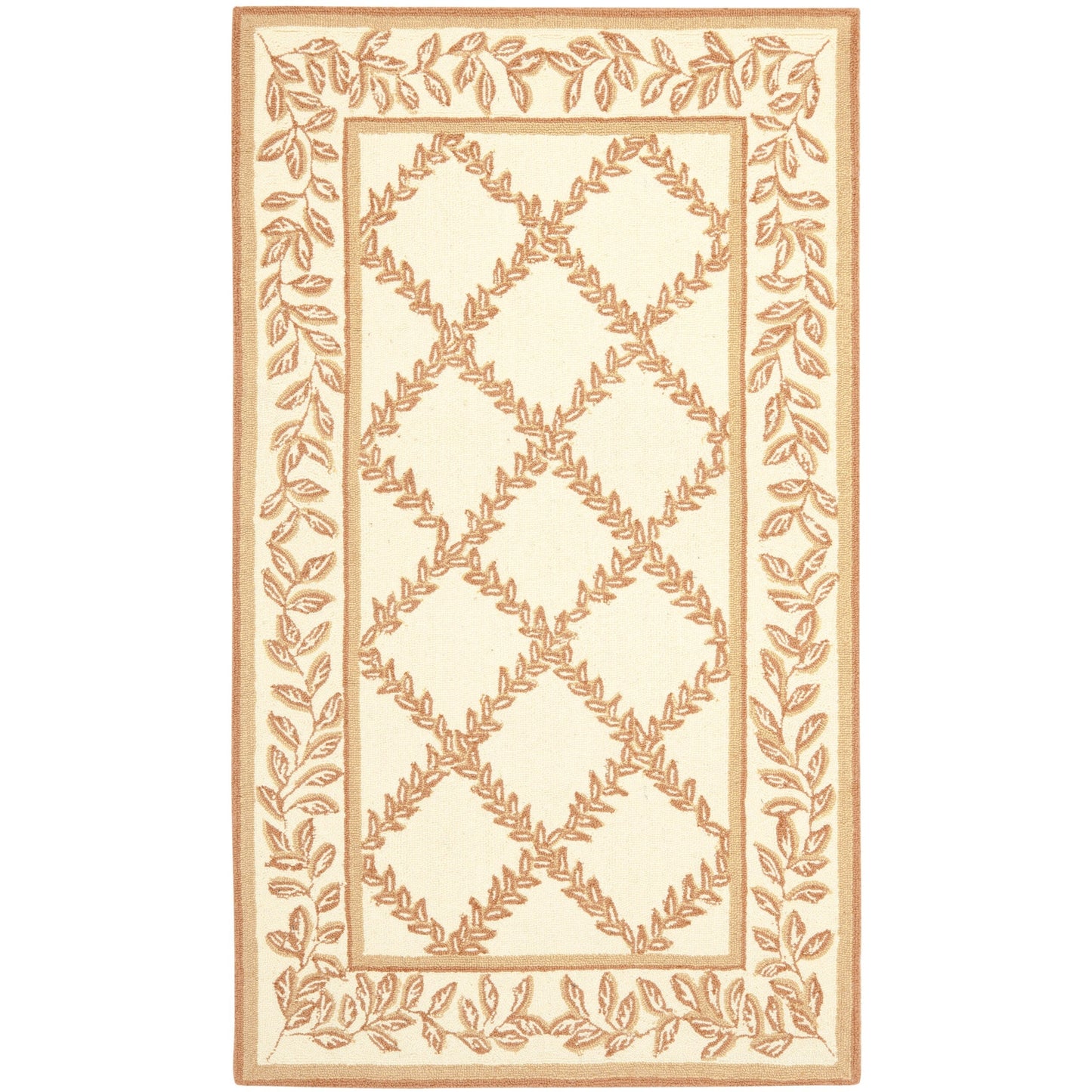 SAFAVIEH Handmade Chelsea Sunstripe Trellis French Country Wool Rug