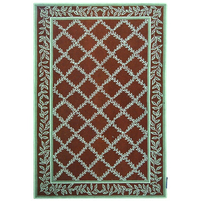 SAFAVIEH Handmade Chelsea Sunstripe Trellis French Country Wool Rug