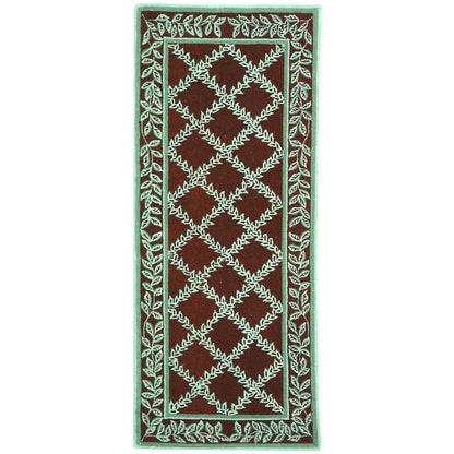 SAFAVIEH Handmade Chelsea Sunstripe Trellis French Country Wool Rug