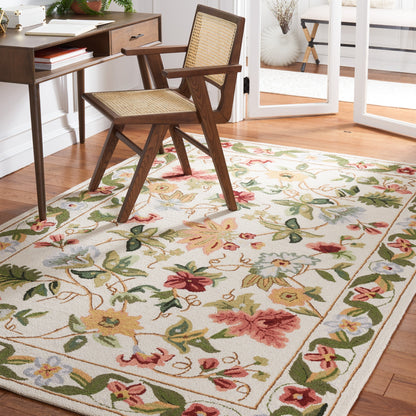 SAFAVIEH Handmade Chelsea Yauhenia French Country Floral Wool Rug