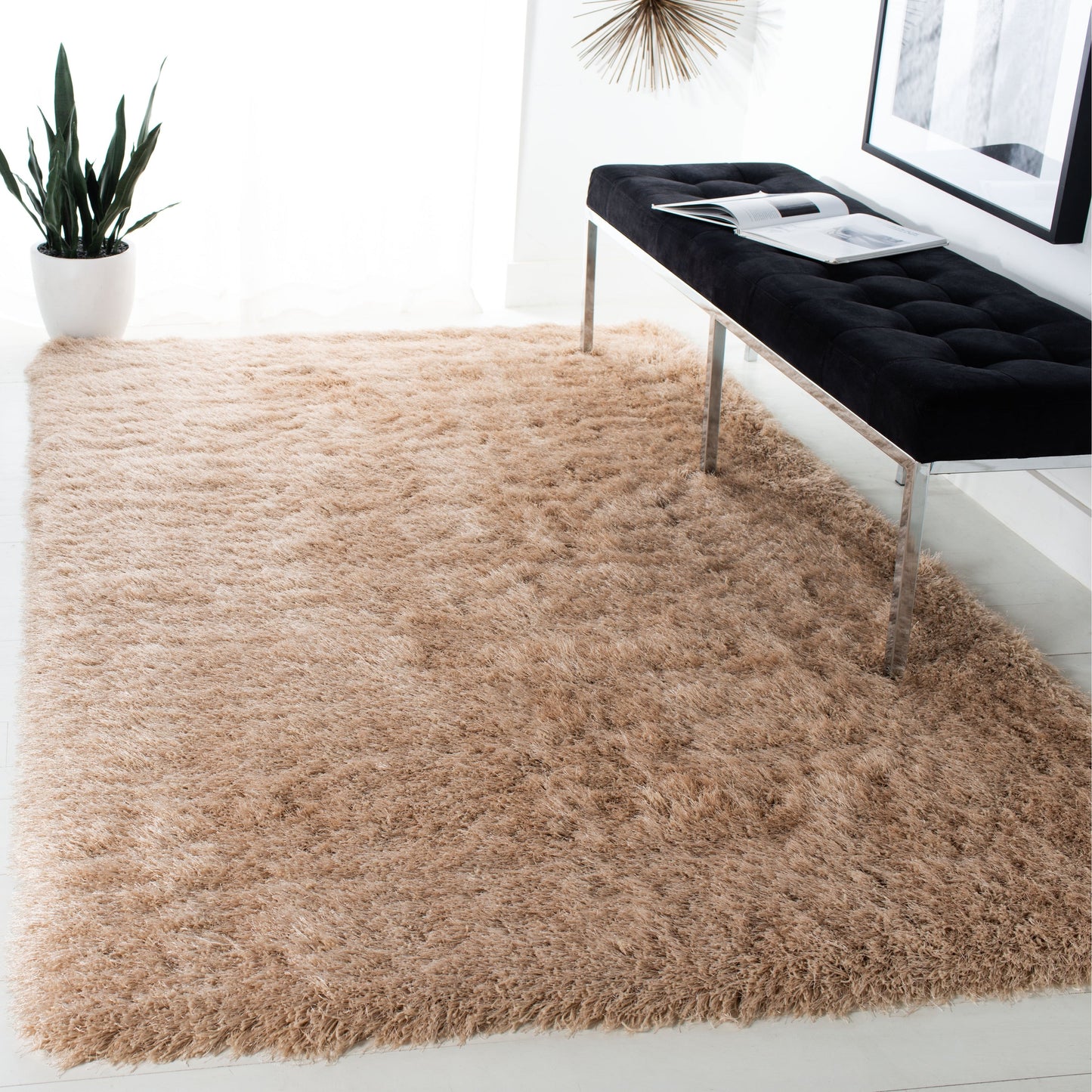 SAFAVIEH Handmade Fiona Shag Djenka 3-inch Thick Rug