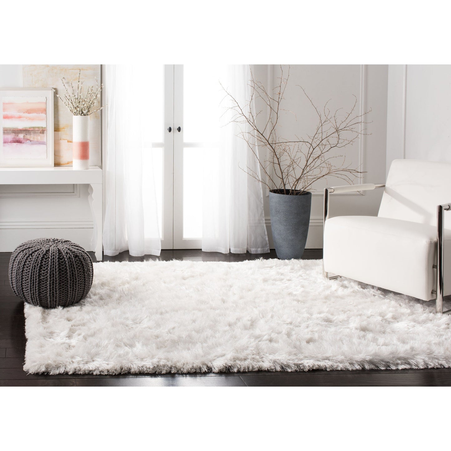 SAFAVIEH Handmade Ocean Shag Marilijn Glam 2.5-inch Thick Rug