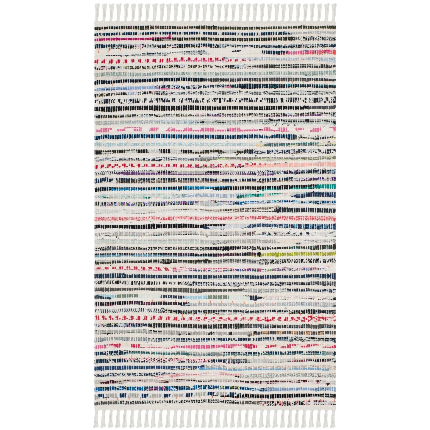 SAFAVIEH Handmade Rag Rug Litzy Stripe Cotton Rug