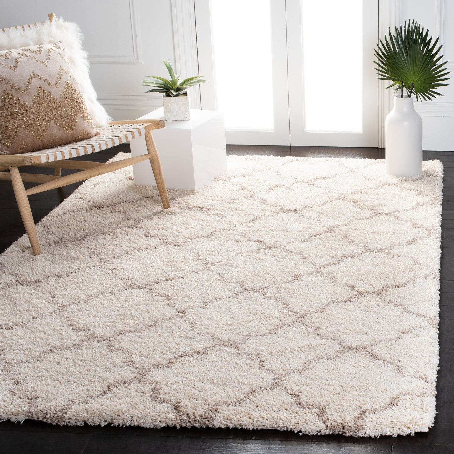SAFAVIEH Hudson Shag Jeryl Glam Trellis 2-inch Area Rug