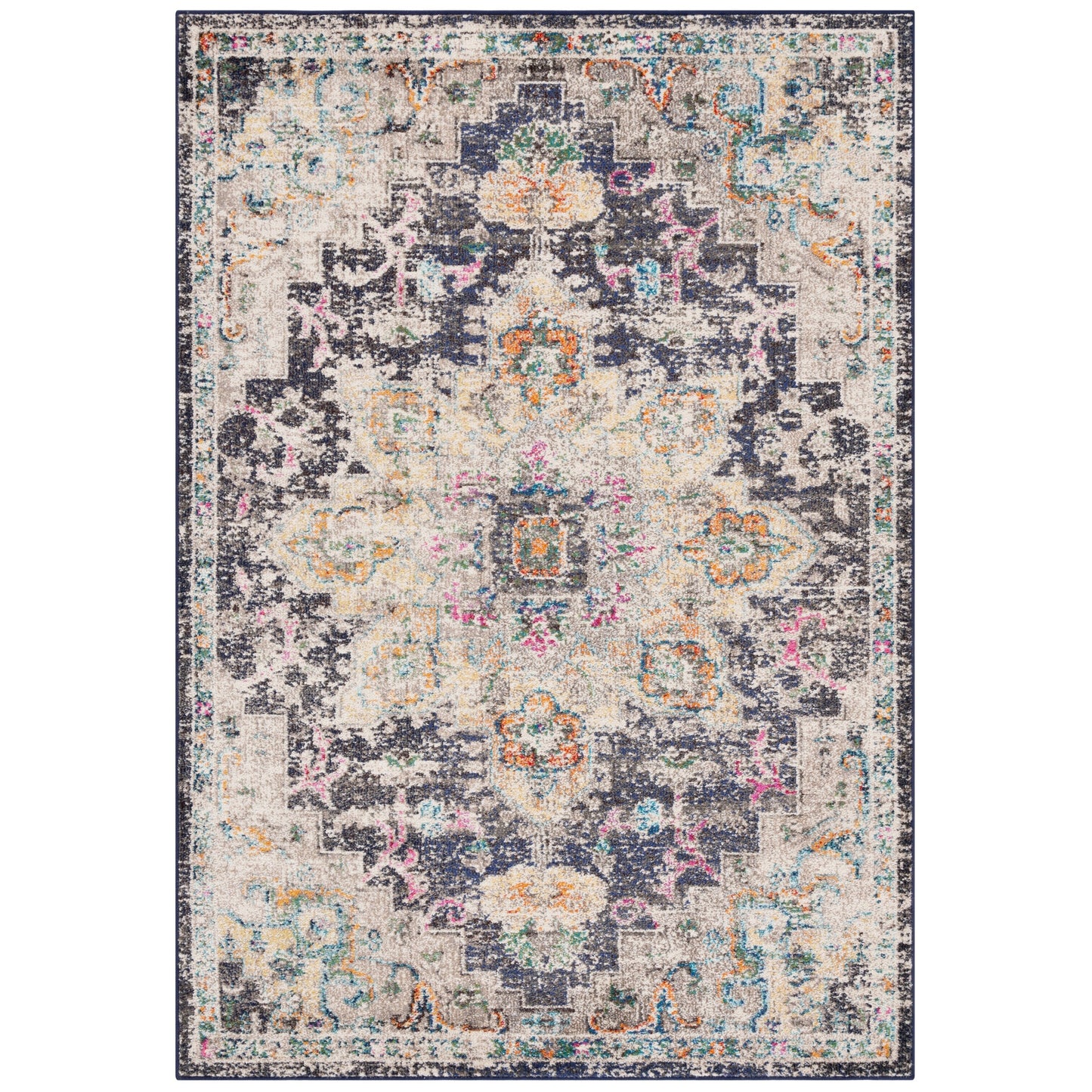 SAFAVIEH Madison Katelijne Boho Medallion Distressed Area Rug