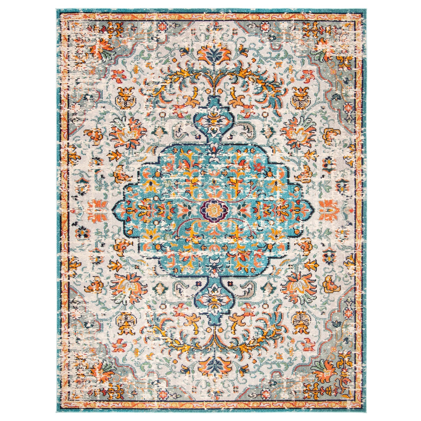 SAFAVIEH Madison Libusa Boho Medallion Distressed Rug