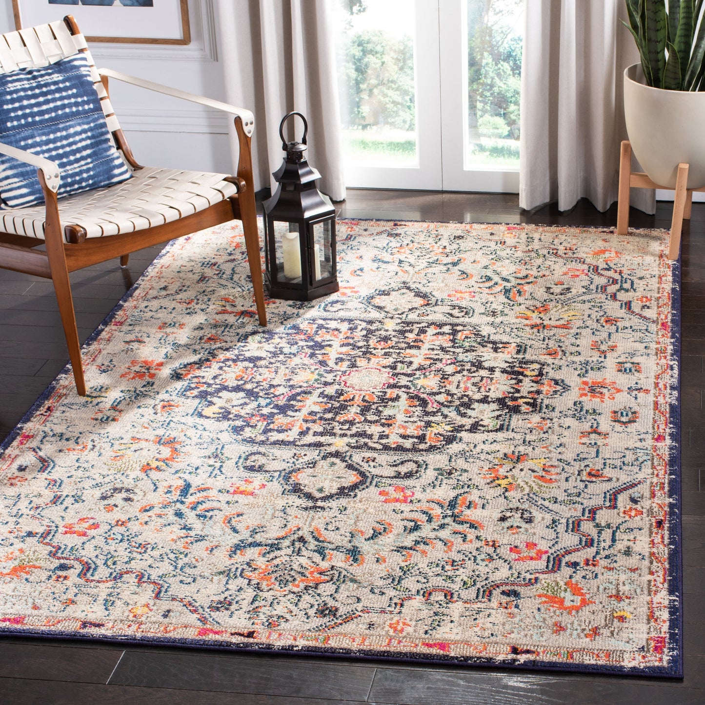 SAFAVIEH Madison Libusa Boho Medallion Distressed Rug