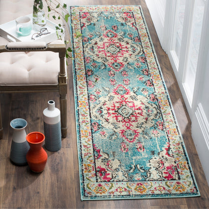 SAFAVIEH Monaco Oceane Boho Medallion Distressed Area Rug
