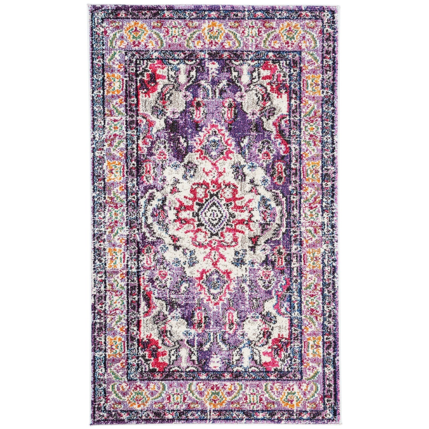 SAFAVIEH Monaco Oceane Boho Medallion Distressed Area Rug