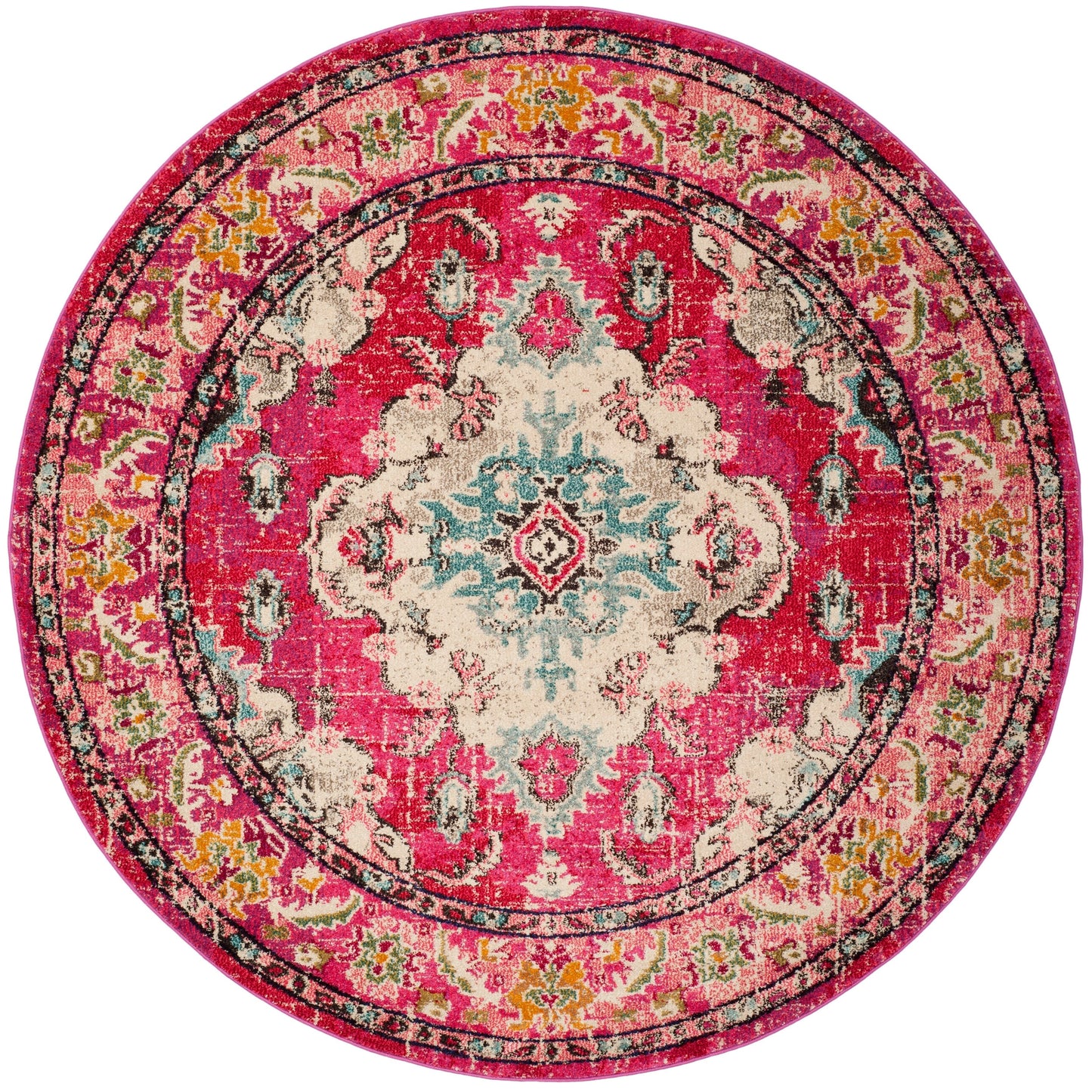 SAFAVIEH Monaco Oceane Boho Medallion Distressed Area Rug