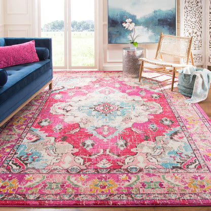 SAFAVIEH Monaco Oceane Boho Medallion Distressed Area Rug