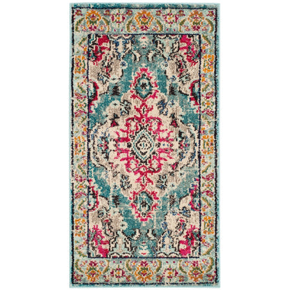 SAFAVIEH Monaco Oceane Boho Medallion Distressed Area Rug