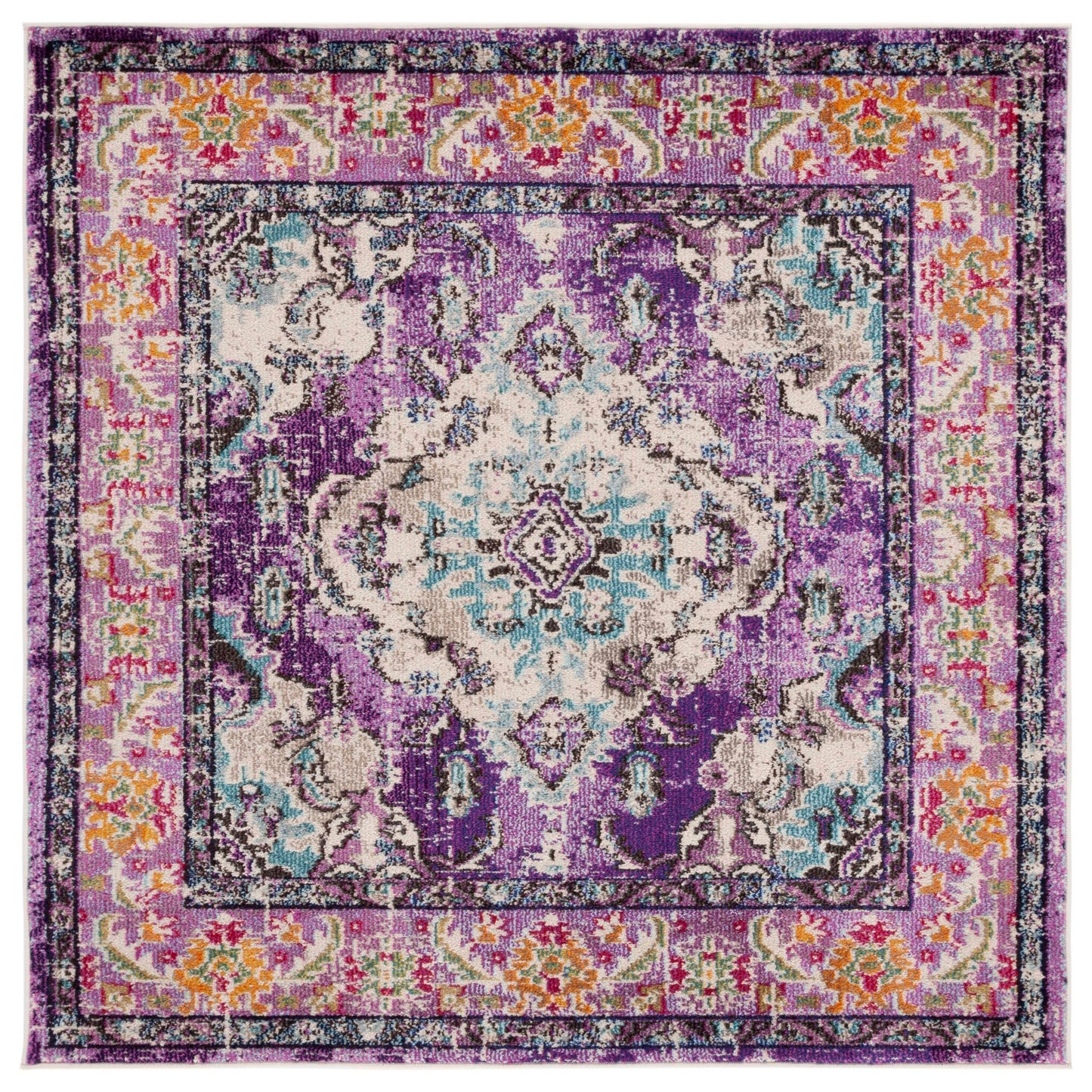 SAFAVIEH Monaco Oceane Boho Medallion Distressed Area Rug