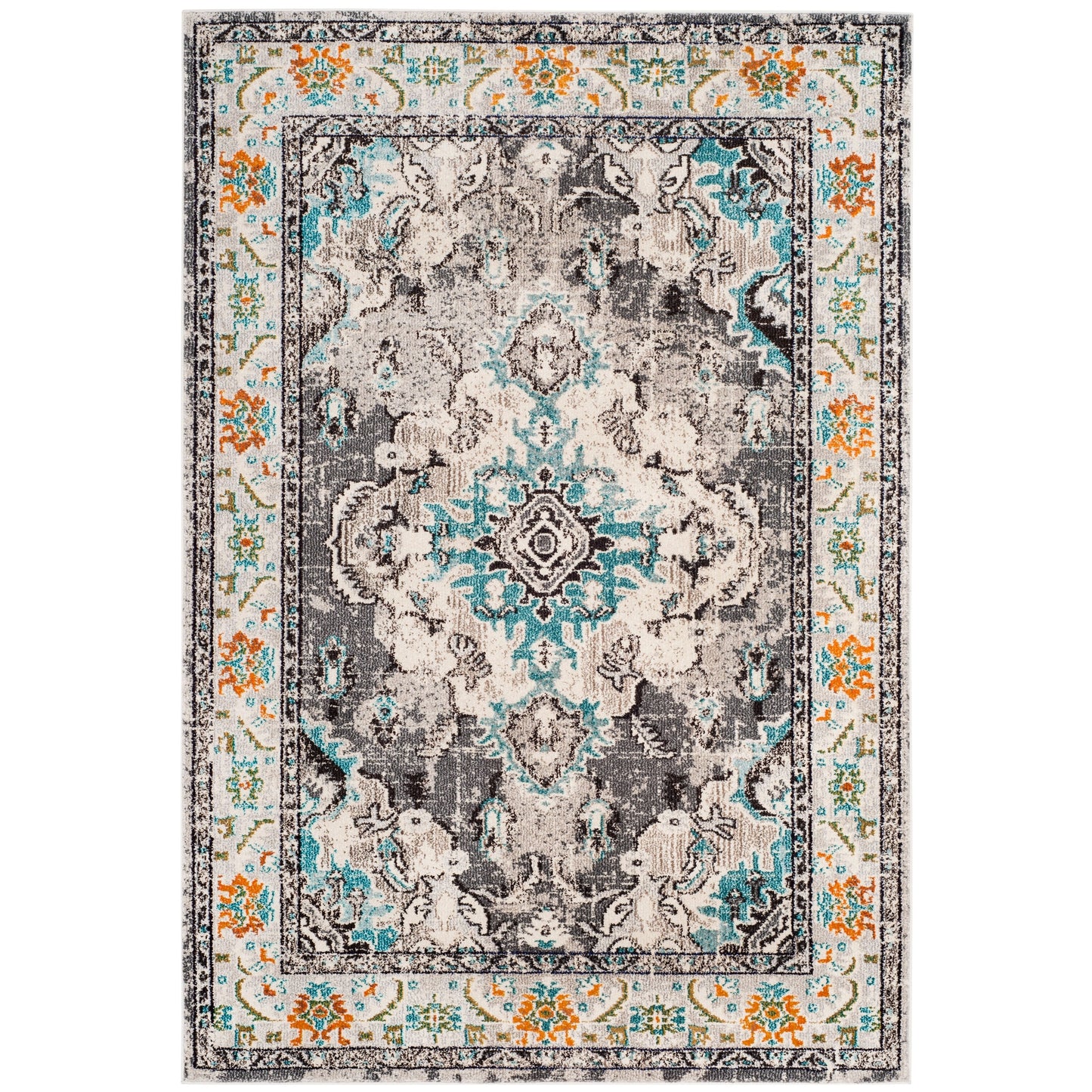 SAFAVIEH Monaco Oceane Boho Medallion Distressed Area Rug