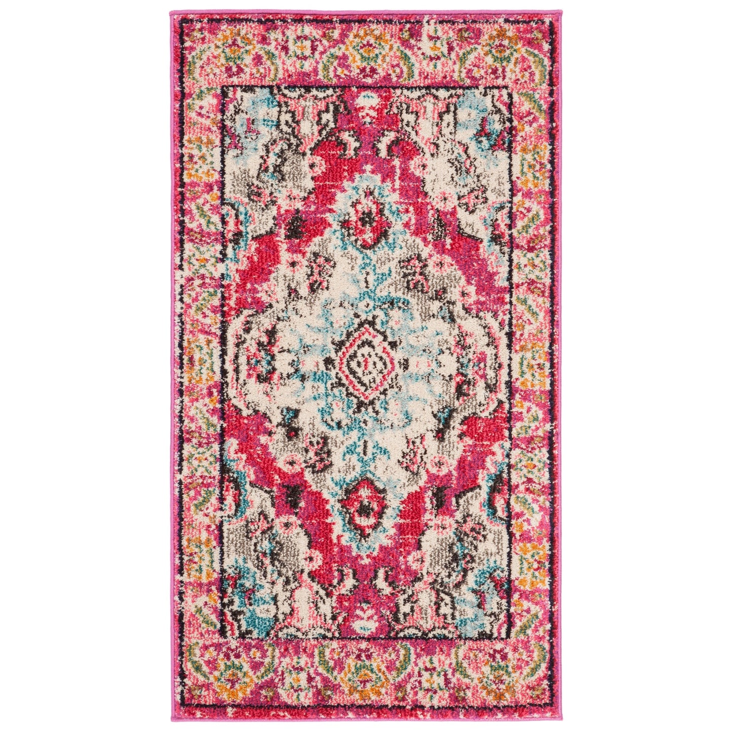 SAFAVIEH Monaco Oceane Boho Medallion Distressed Area Rug