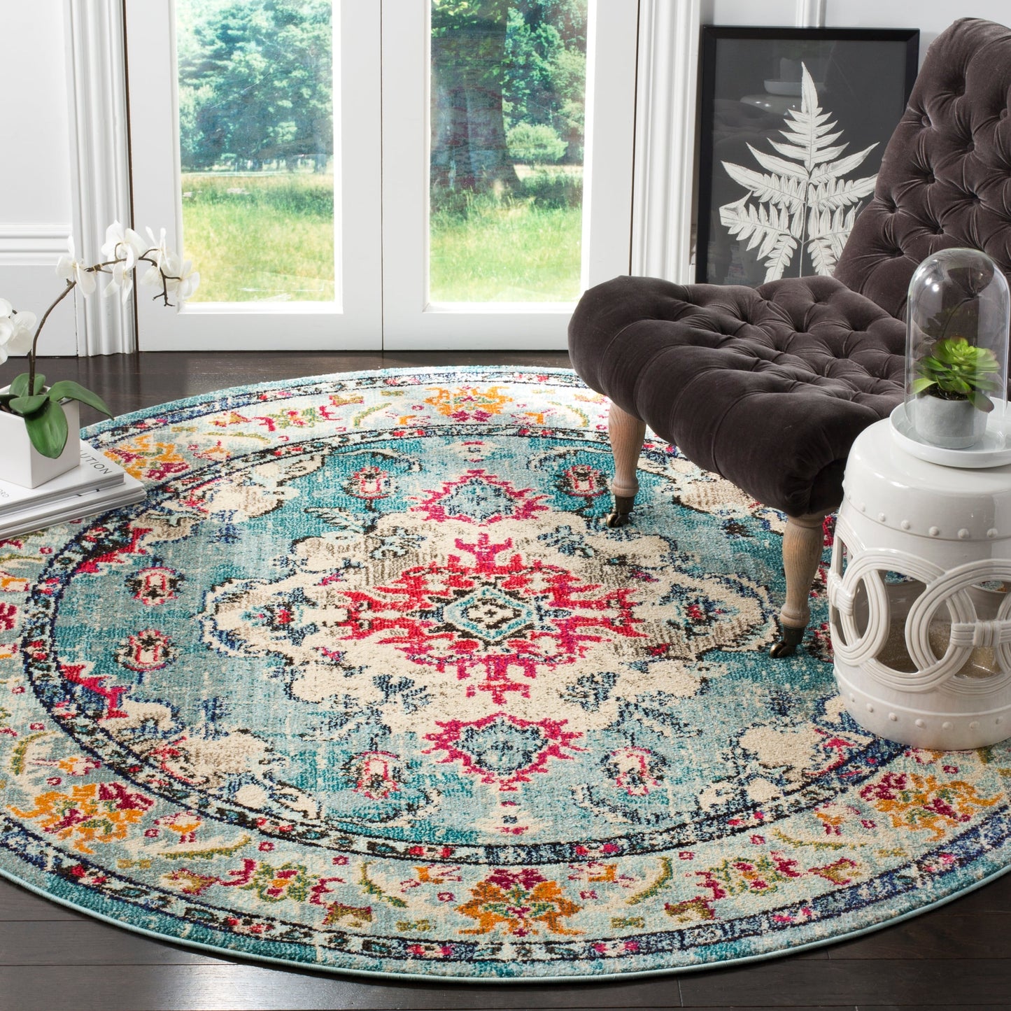 SAFAVIEH Monaco Oceane Boho Medallion Distressed Area Rug