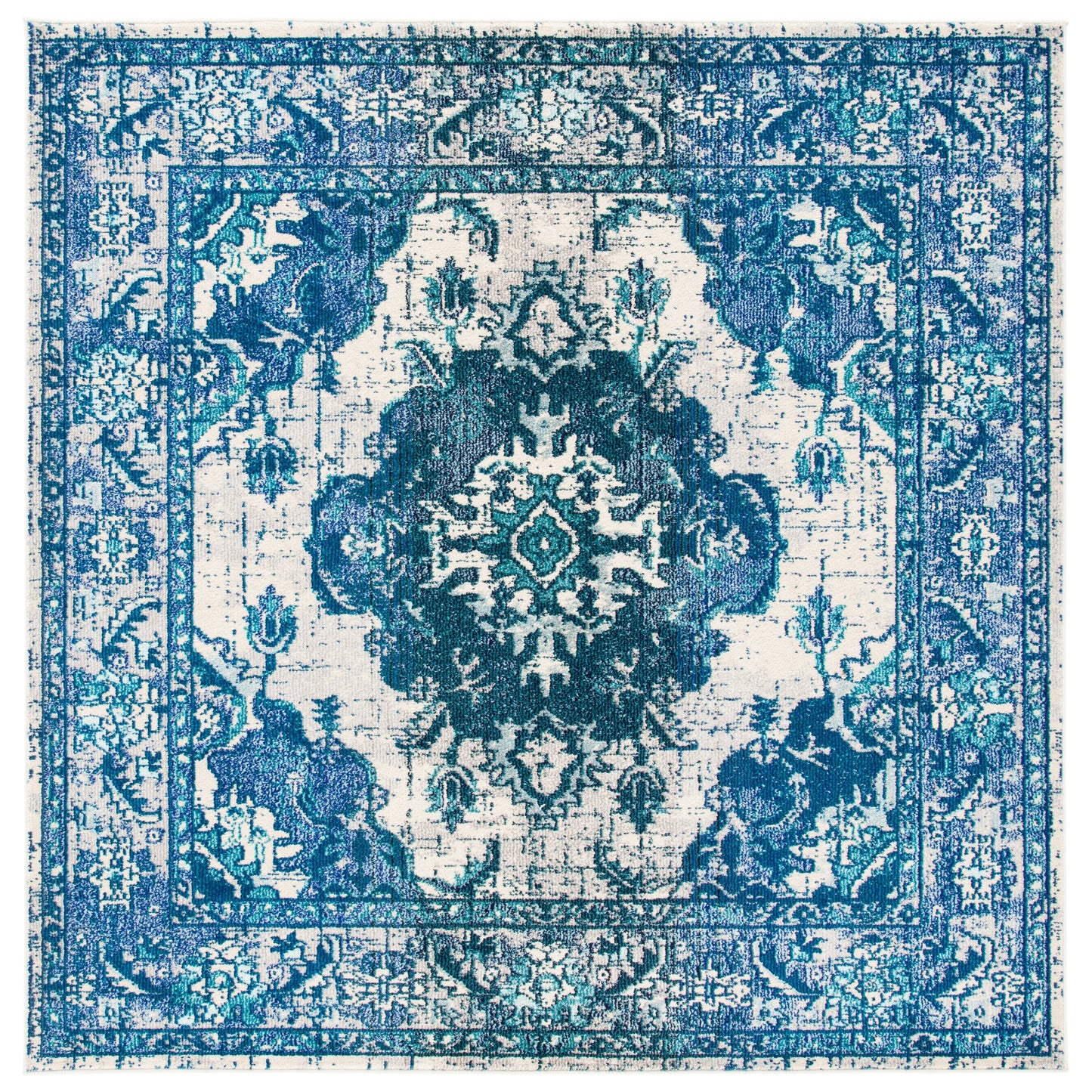 SAFAVIEH Monaco Oceane Boho Medallion Distressed Area Rug