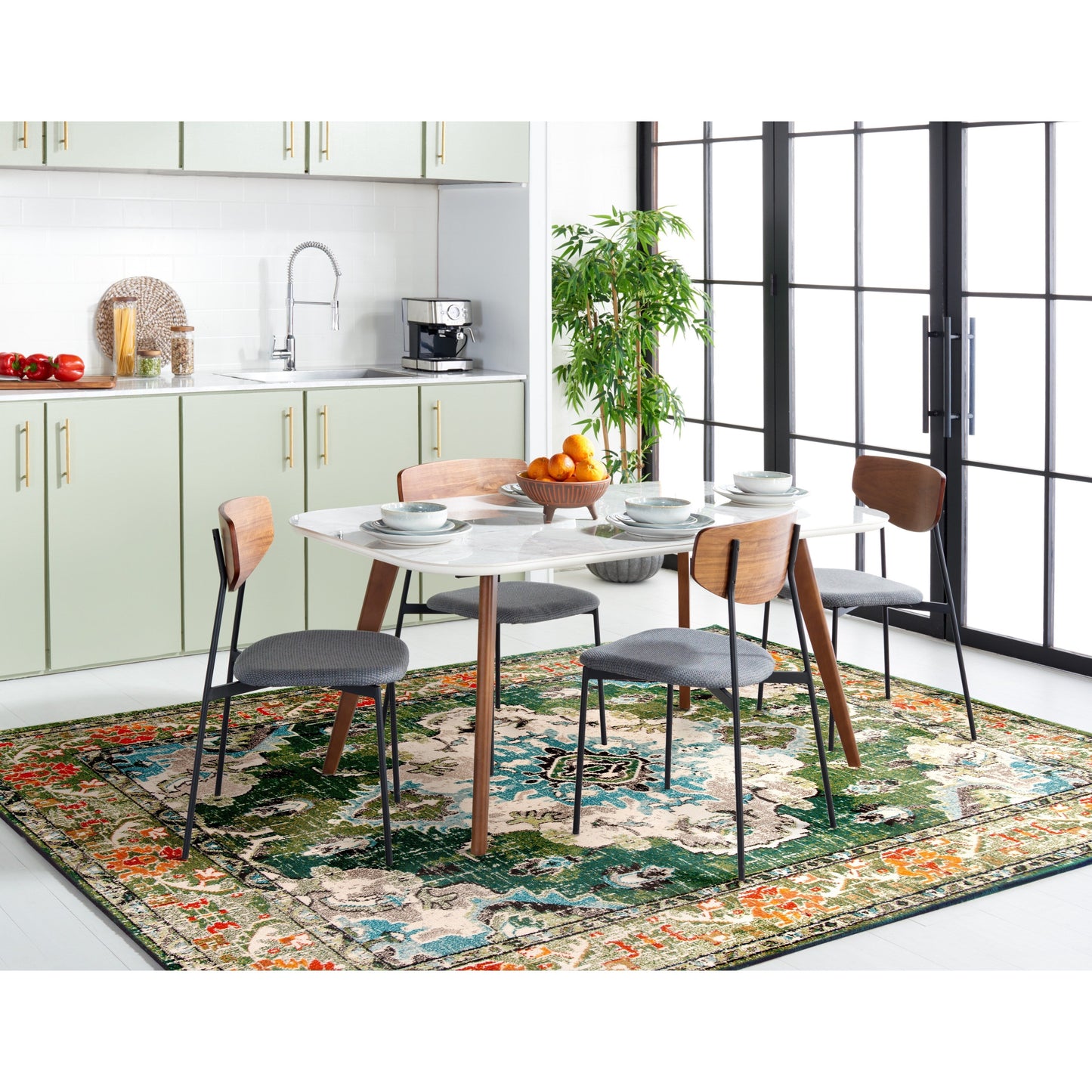 SAFAVIEH Monaco Oceane Boho Medallion Distressed Area Rug