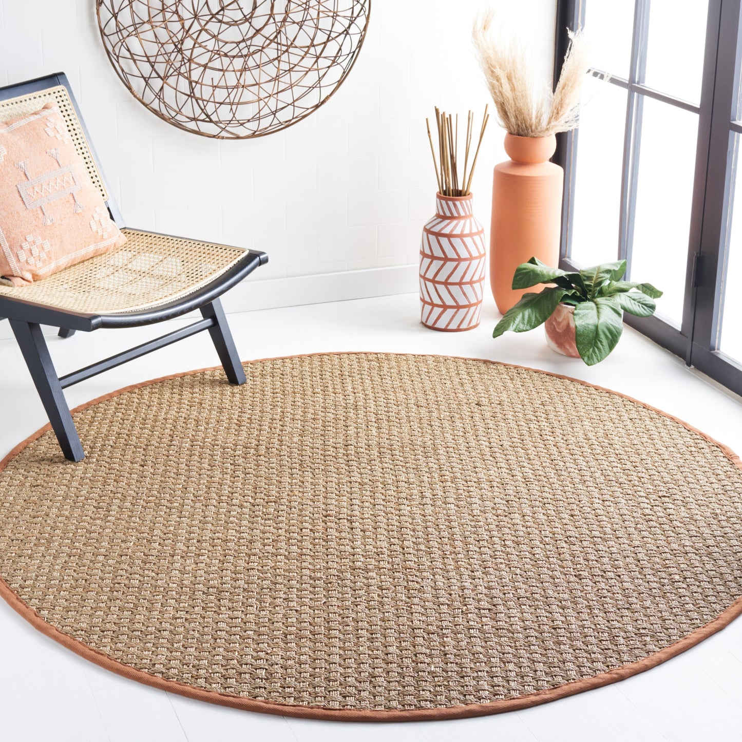 SAFAVIEH Natural Fiber Zymryd Basketweave Seagrass Rug