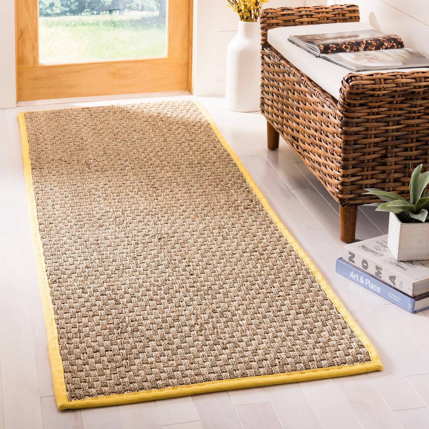 SAFAVIEH Natural Fiber Zymryd Basketweave Seagrass Rug