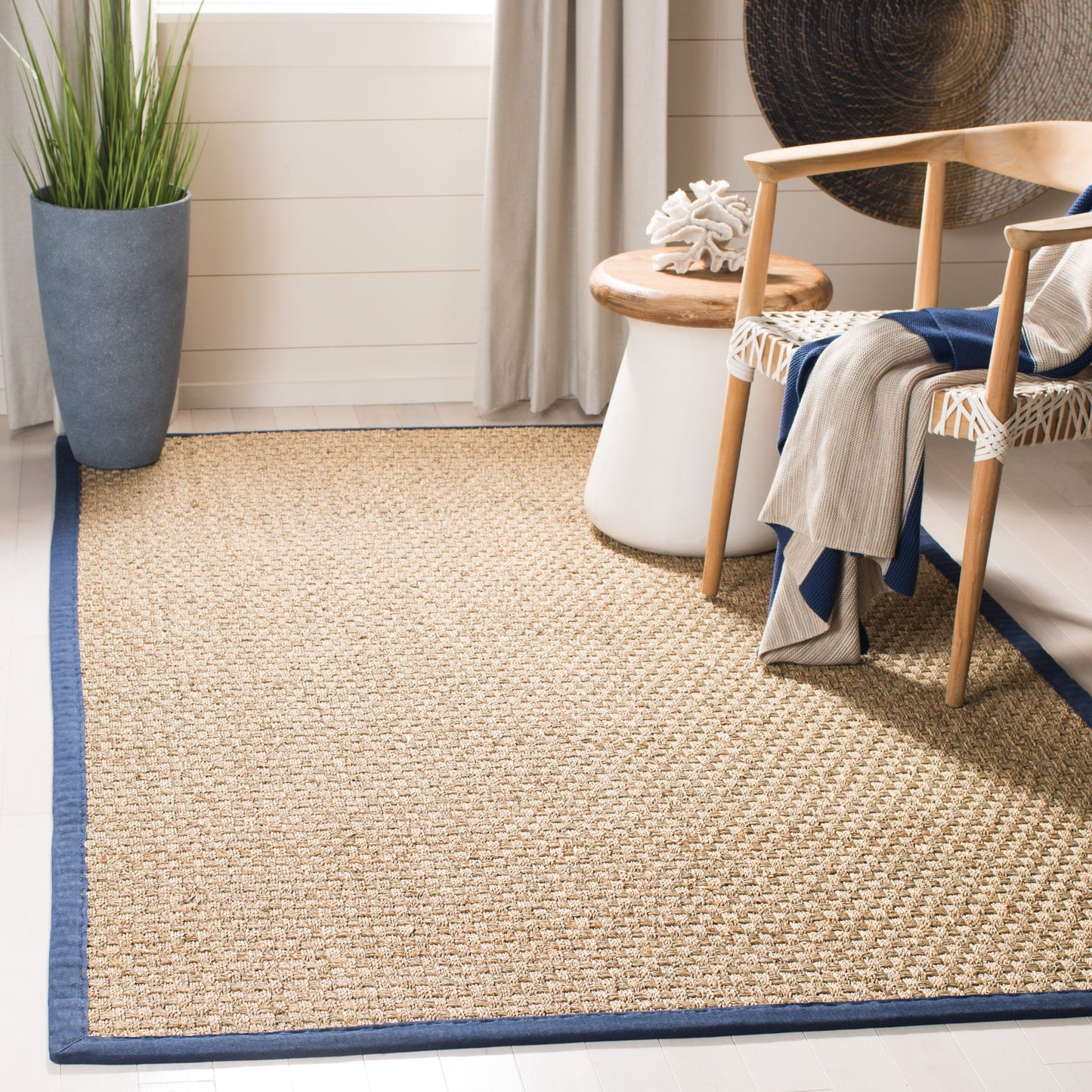 SAFAVIEH Natural Fiber Zymryd Basketweave Seagrass Rug