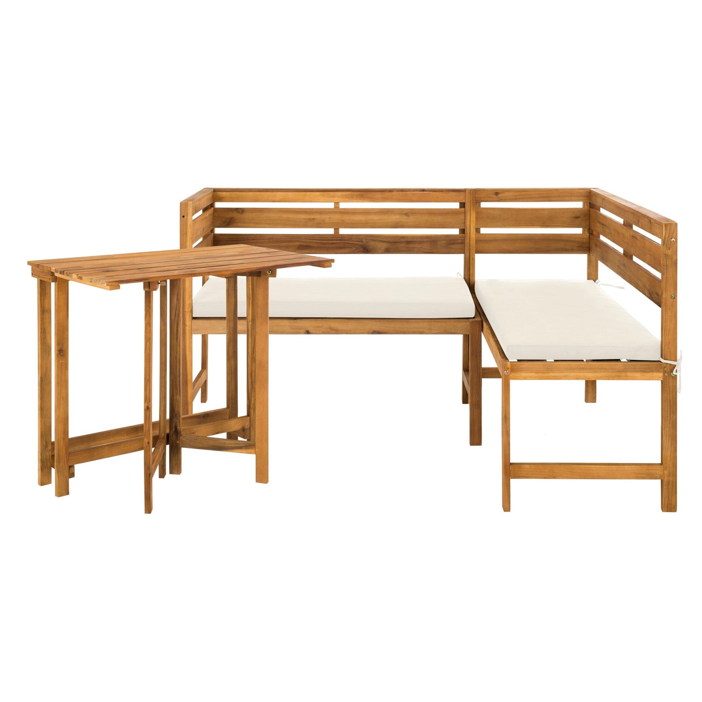 SAFAVIEH Outdoor Kenna 3-Piece Balcony Corner Lounge Set - 39Wx19Dx33H