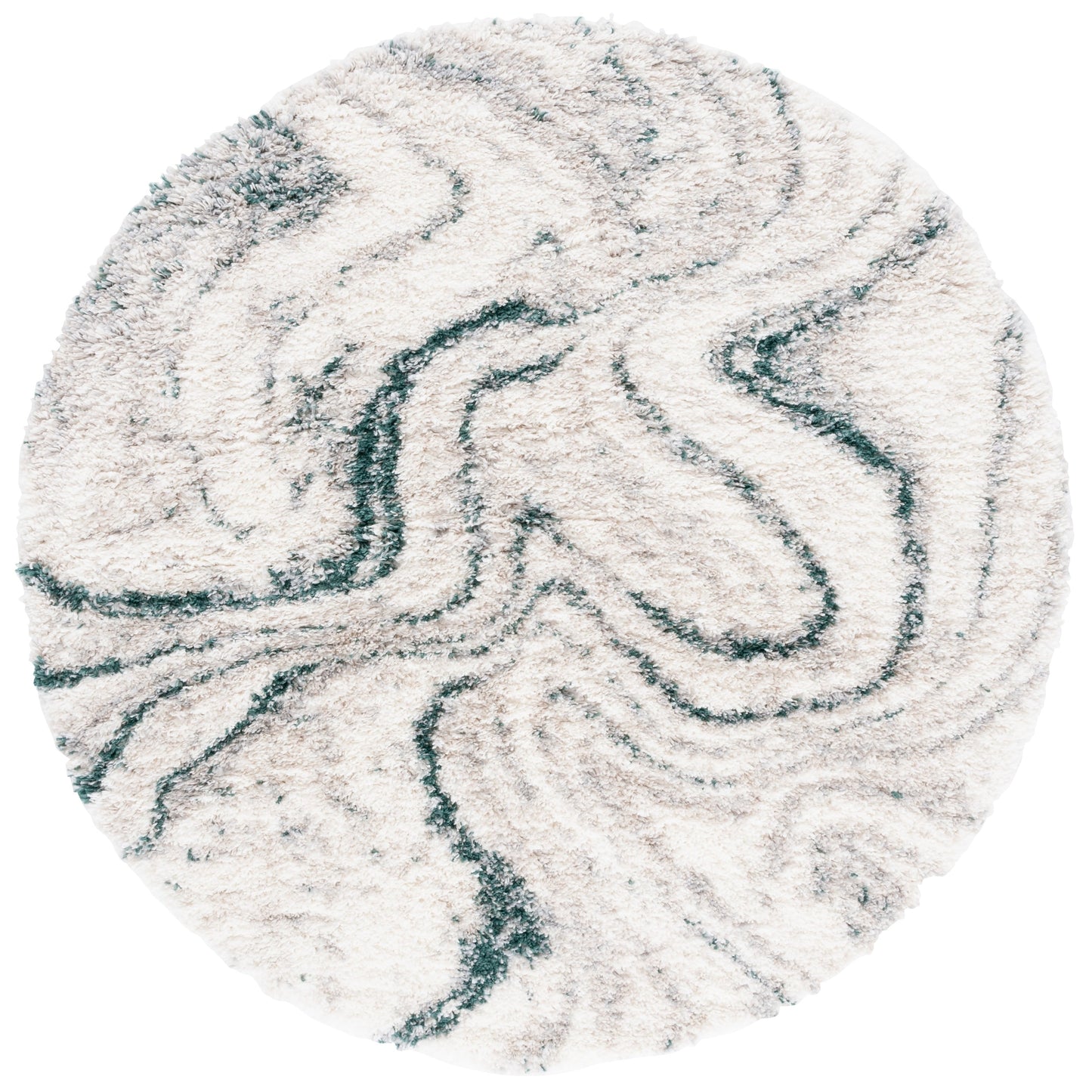 SAFAVIEH, Fontana Shag Zviya Modern Abstract 2-inch Thick Rug