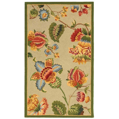 SAFAVIEH, Handmade Chelsea Jurendine French Country Floral Wool Rug