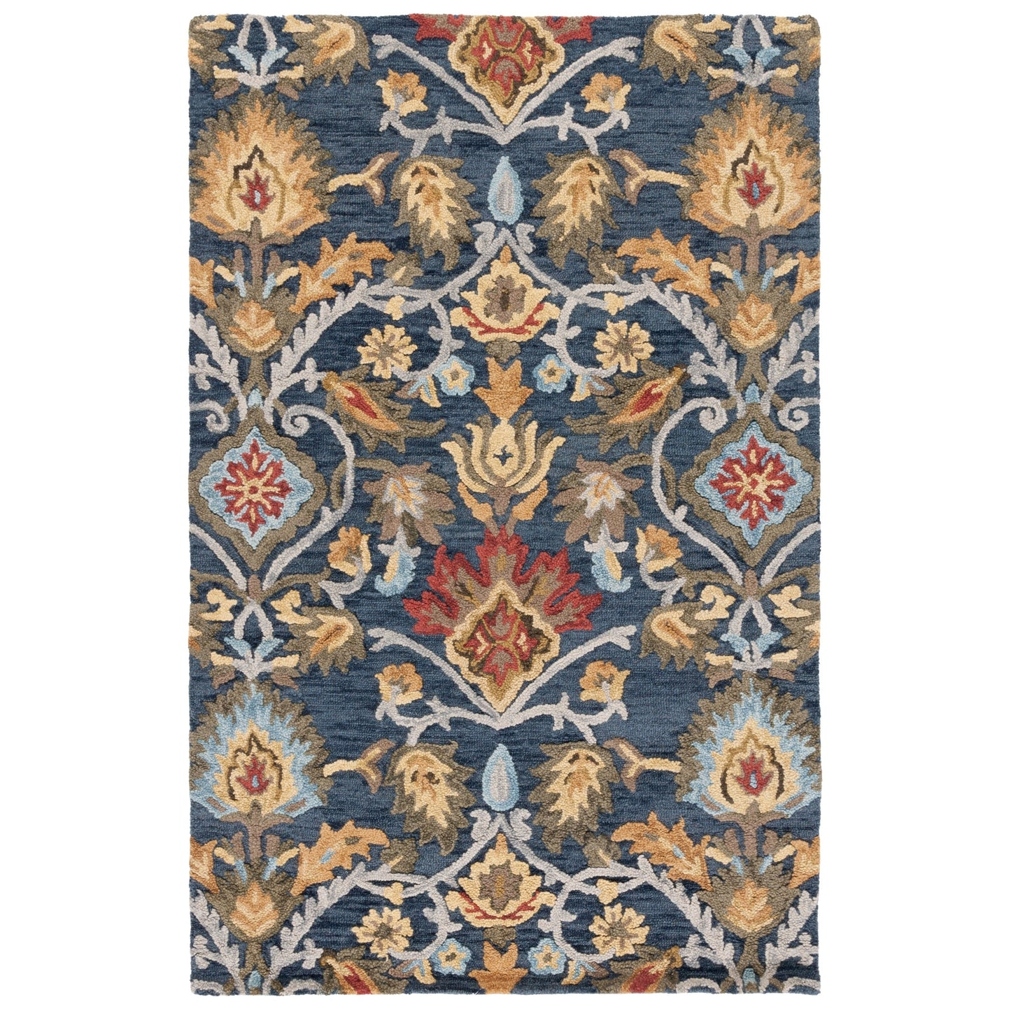 SAFAVIEH, Handmade Marietje Blossom French Country Wool Area Rug