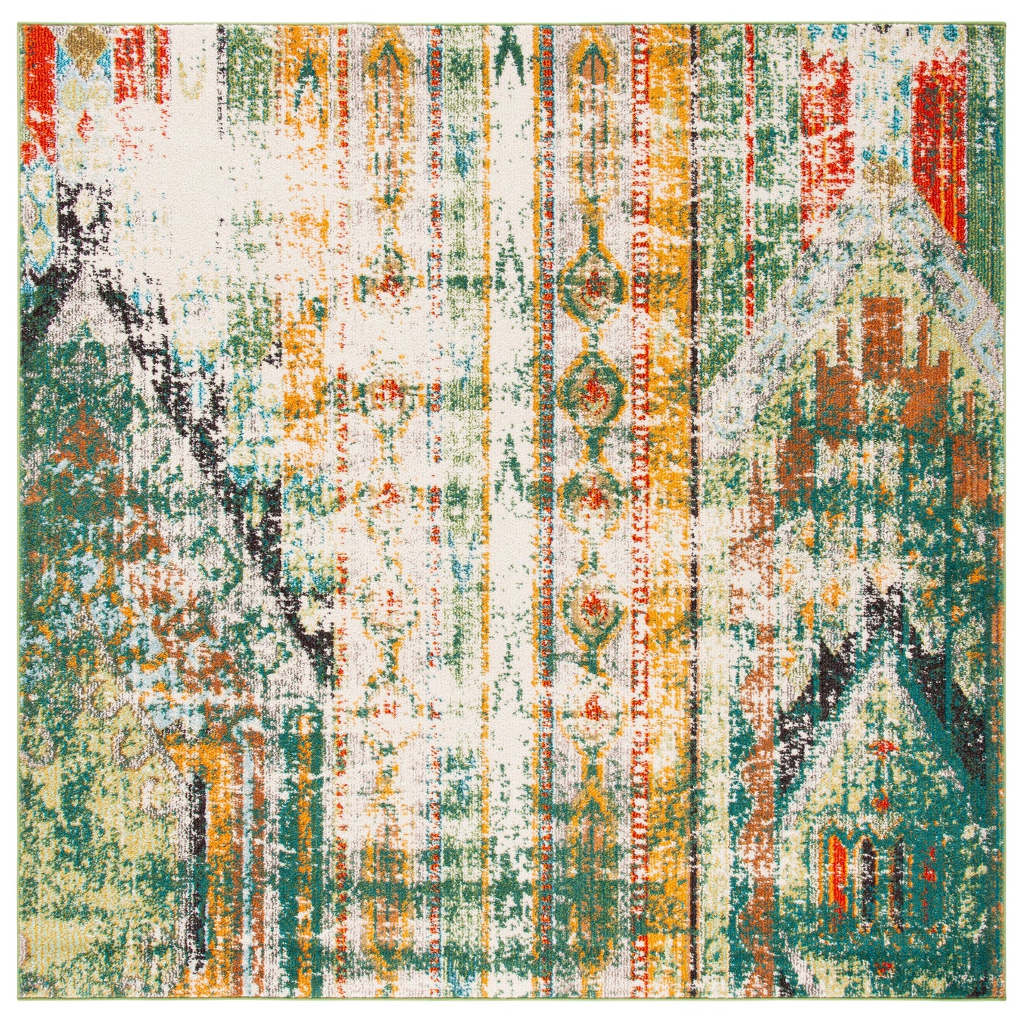 SAFAVIEH, Madison Sonya Abstract Boho Distressed Rug