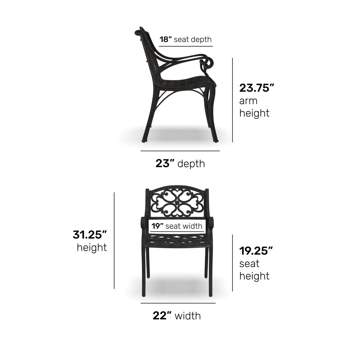 Sanibel Bronze Aluminum 7- Piece Outdoor Dining Set with 72 Oval Dining Table and Six Armchairs by Homestyles