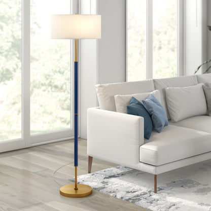 Simone 2-Light Floor Lamp with Fabric Shade